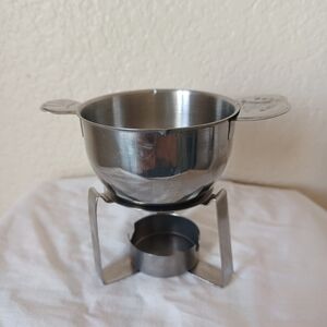 Vintage Lobster Bake Butter Warmer Stainless Steel in Original Box